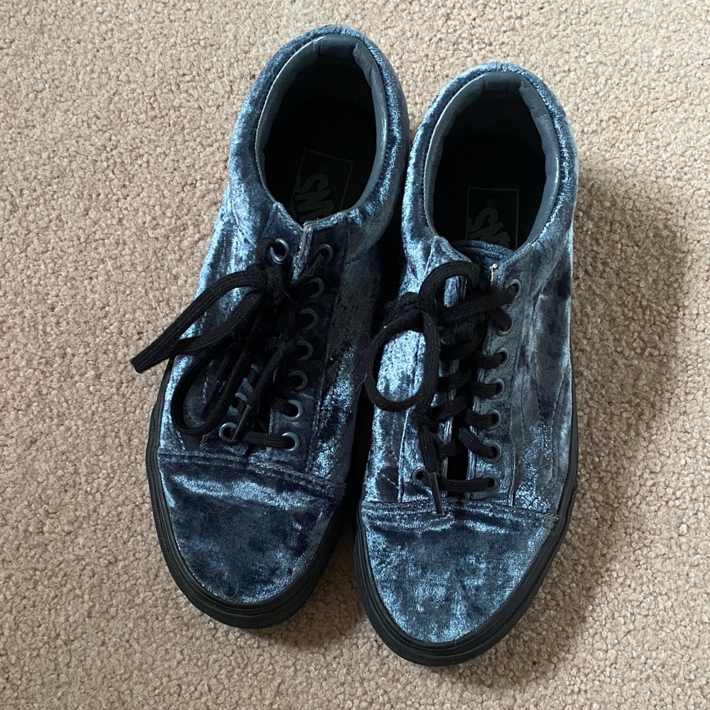 Blue Velvet Vans